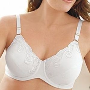 LILYETTE 417 Black Embroidered Minimizer Underwire Bra Black NWOT Size 42DDD